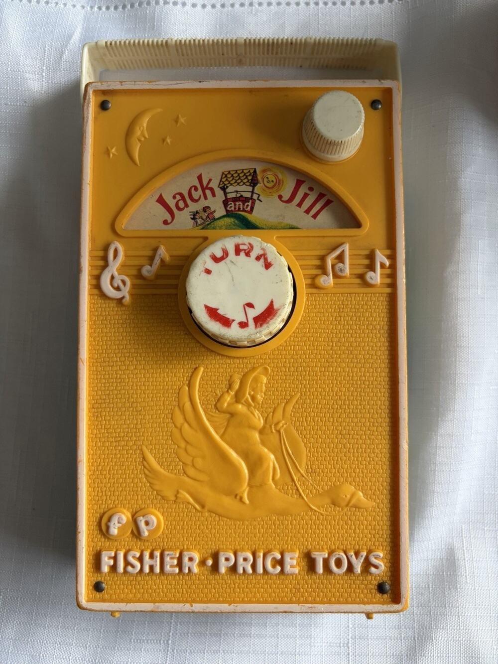 Vintage Jack and Jill Wooden Music Box. Works